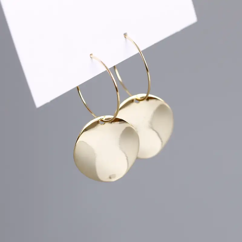 Irregular Wave Surface Hoop Earrings in S925 Sterling Silver
