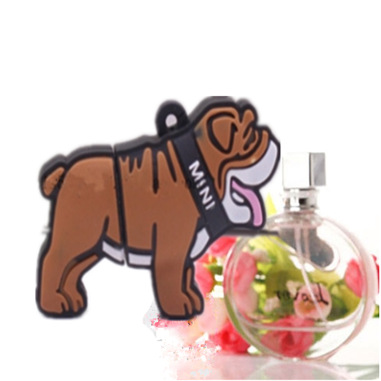 Creative cute animal silicone Bulldog car 8g16g U disk — foto 3