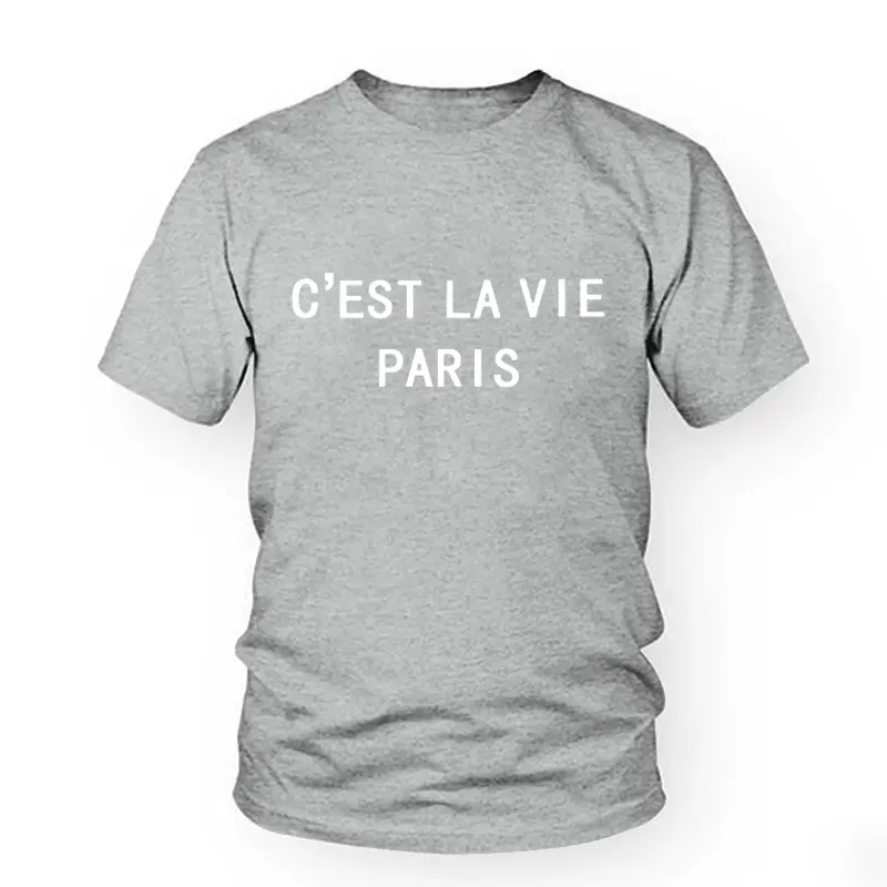 English letter T-shirt