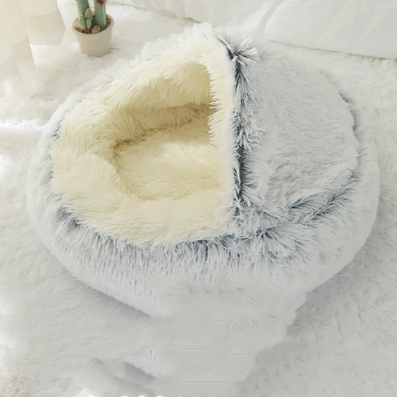 Crystal velvet warm round half-pack cat litter - Plush Grey