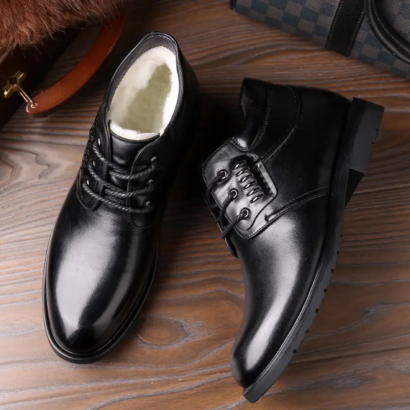 Men's high-top shoes lace up cotton shoes