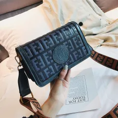 Retro forest small square bag girl new trendy port - Blue - View 1