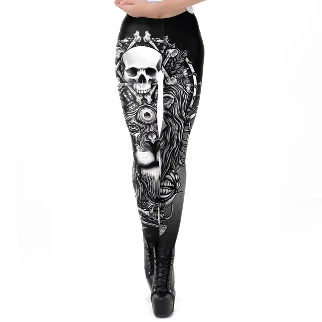 Printed leggings White - Shop at LoveMi