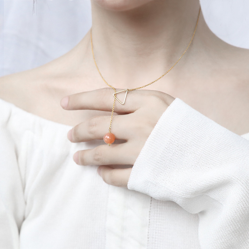 Necklace temperament simple sun pendant