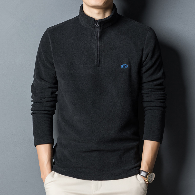 Men's autumn and winter plus velvet padded base shirt