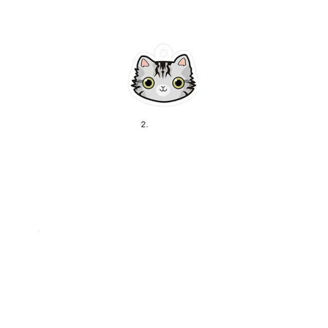 Cat name brand customized identity card bell 2Style - Shop at LoveMi