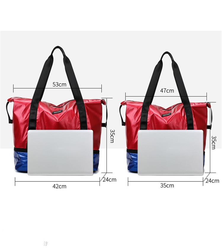 Traveling dry and wet separation sports gym bag