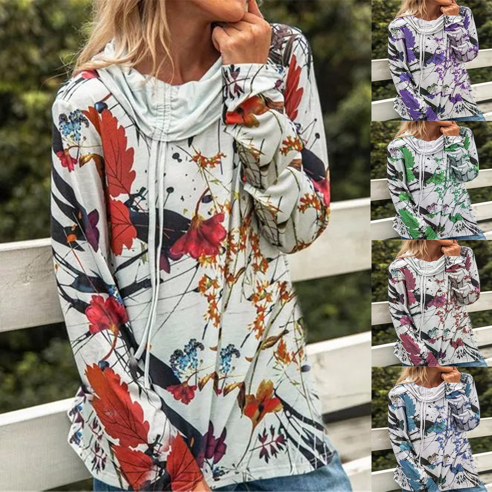 Tie-dye printed loose women's T-shirt