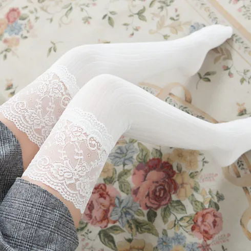 Non slip thigh socks White - Shop at LoveMi