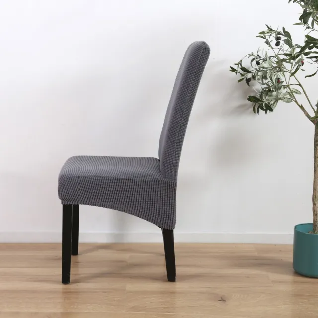 Large slanting knit padded chair cover Grey - Shop at LoveMi