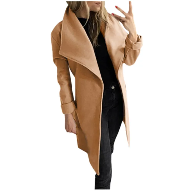 New women's long super thick wool coat Caramel Colour - Shop at LoveMi