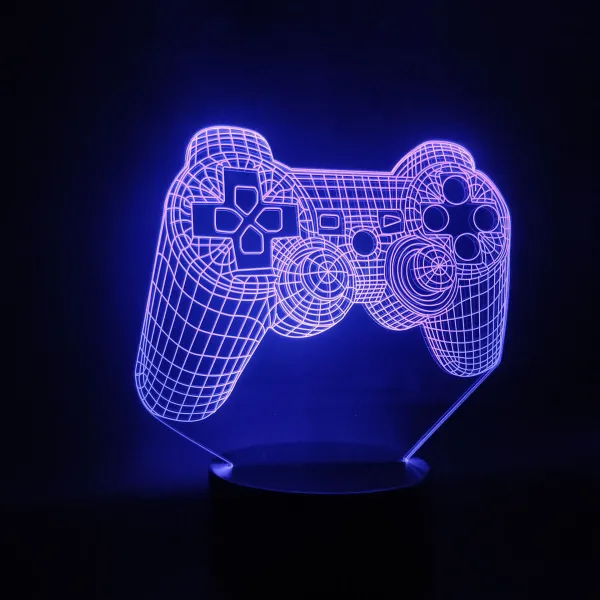Gamepad 3D night light creative home lamp