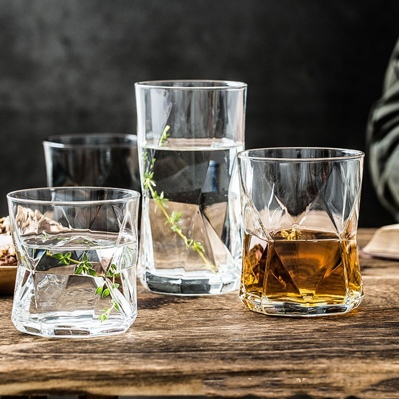 Oppi geometric glass cup