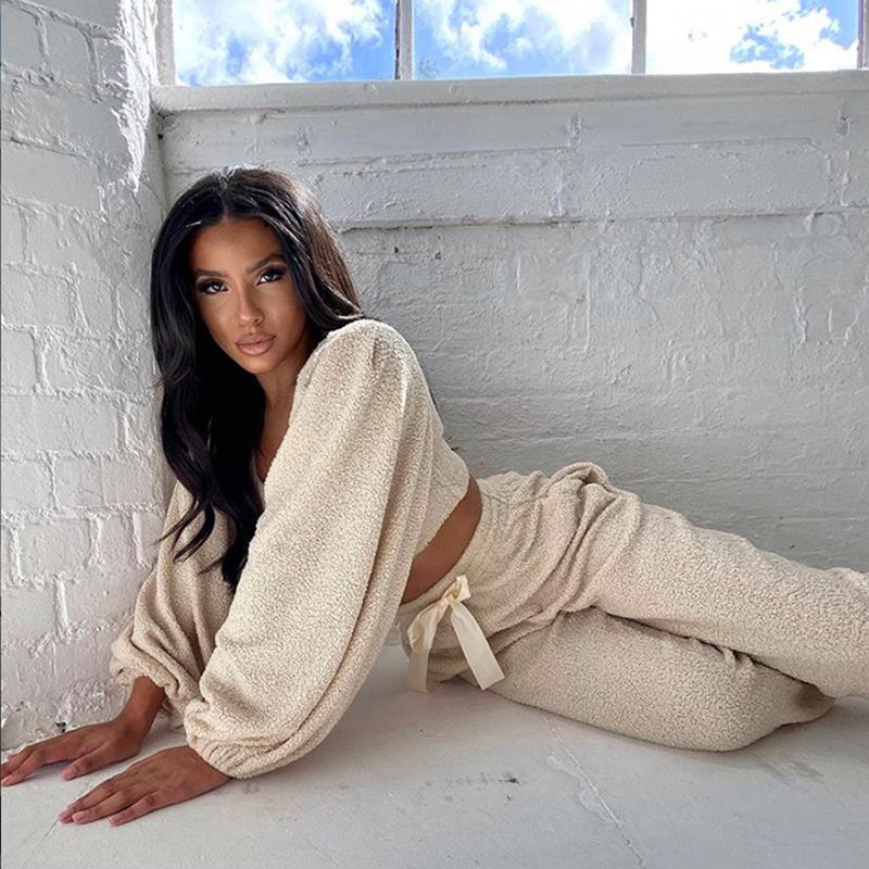 Bowknot high waist trousers casual suit