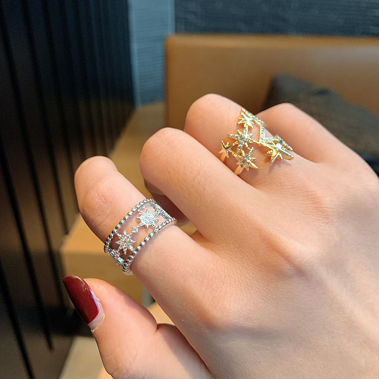 Star Moon Ring Cold Wind Niche Ring