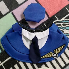 Fashion Personalised Pet Fighter Clothing Neck - Blue - View 1