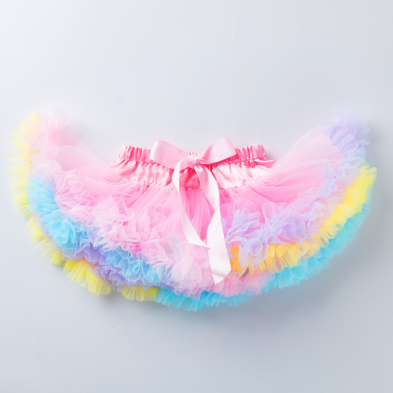 European and American girls net yarn princess skirt in Pink