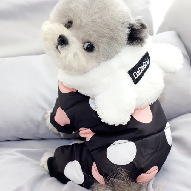 Autumn and winter thick warm pet cotton coat Black - Shop at LoveMi