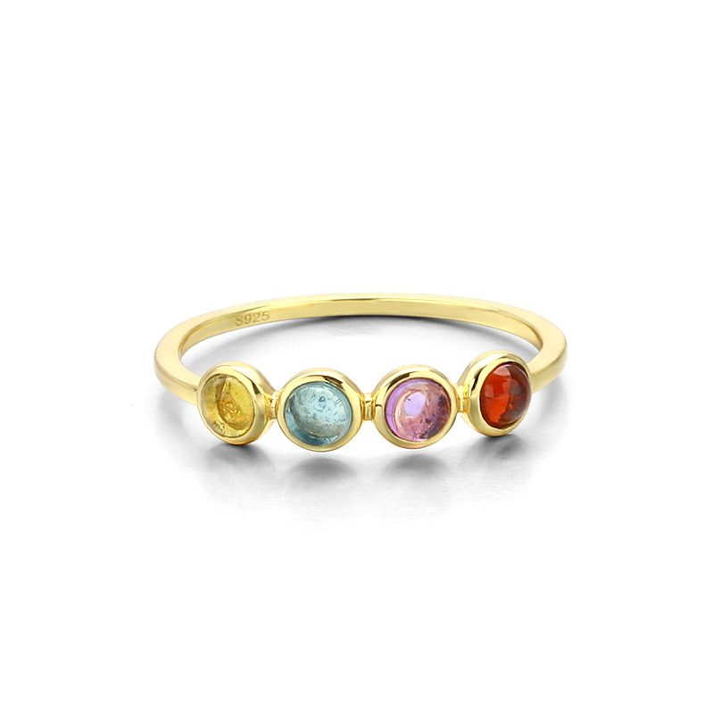 Natural Crystal Color Treasure Ring