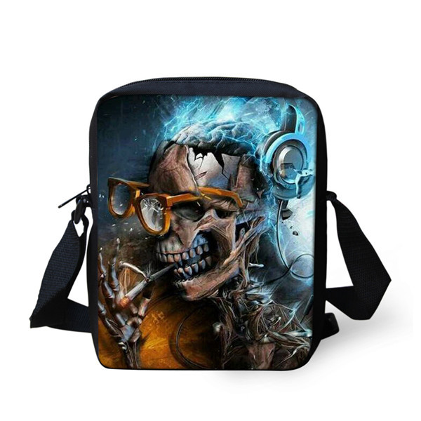 European and American Skull Children's Messenger Bag — foto 4