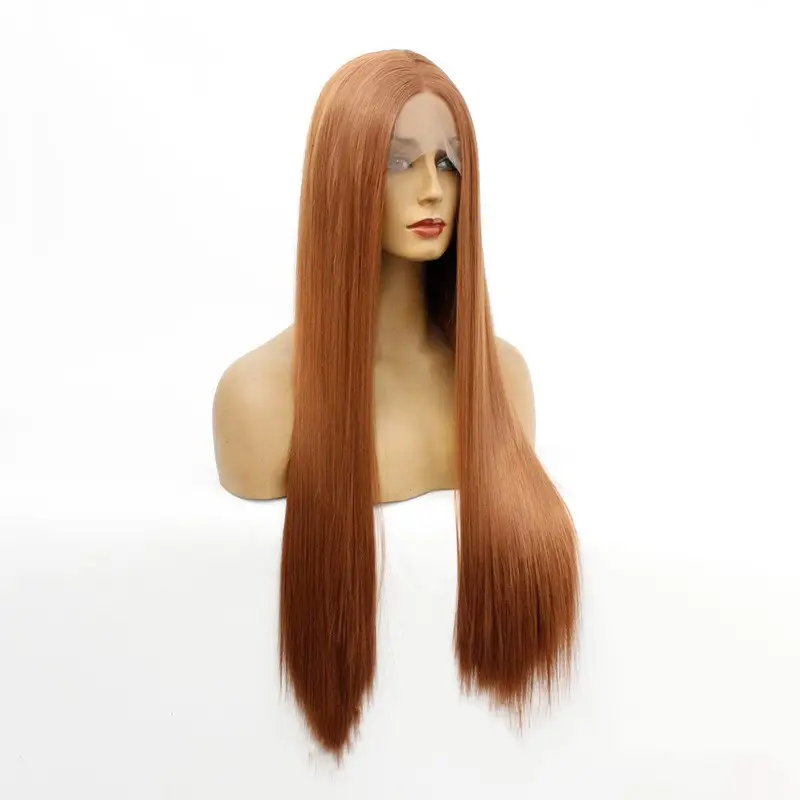 Brown silk synthetic front lace headgear