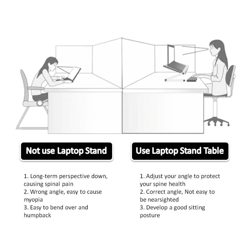 Foldable Laptop Stand Ergonomic Desk Tablet Holder 4