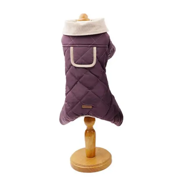 Diamond lattice cotton padded clothes Purple - Shop at LoveMi