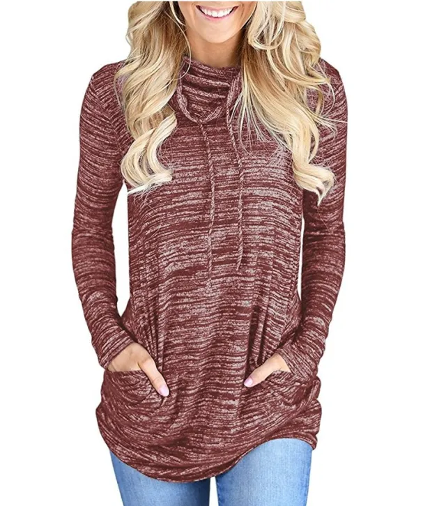Loose sweatshirt with pockets and pile collar Red - Shop at LoveMi