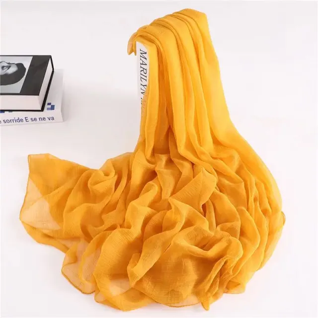 Long shawl beige scarf Yellow - Shop at LoveMi