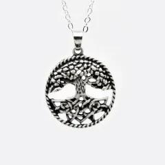 Tree of Life Necklace - Silver - View 1