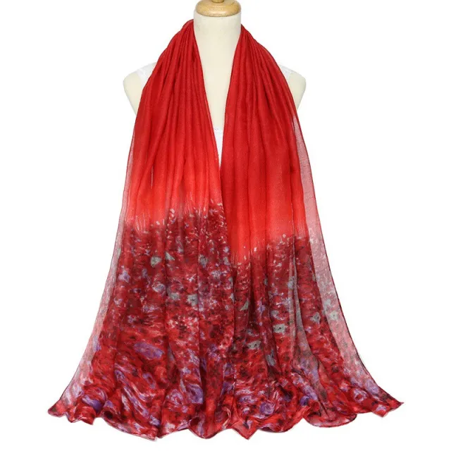 Women Chiffon Voile Scarves Scarlet - Shop at LoveMi