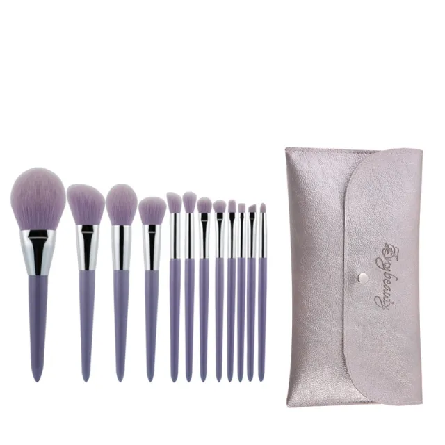 Zonia fragrant taro color 12 makeup brush set 12Pcs Set - Shop at LoveMi