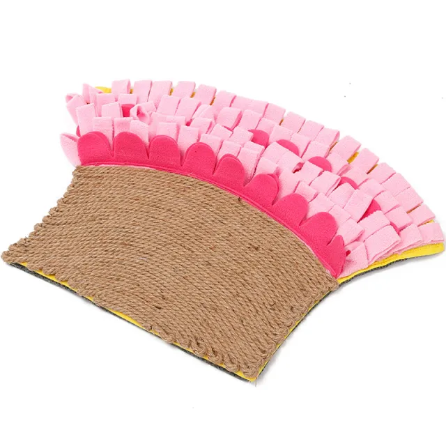 Natural Jute Puzzle Sniff Food Cat Mat Blanket Yellow - Shop at LoveMi