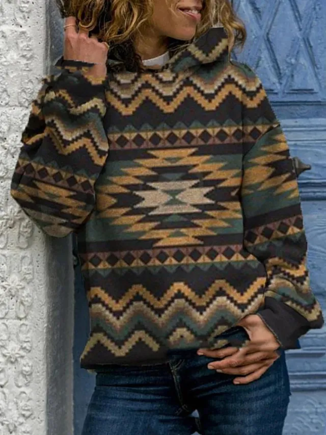 Long sleeves with geometric print Picture Color Xxl - Shop at LoveMi