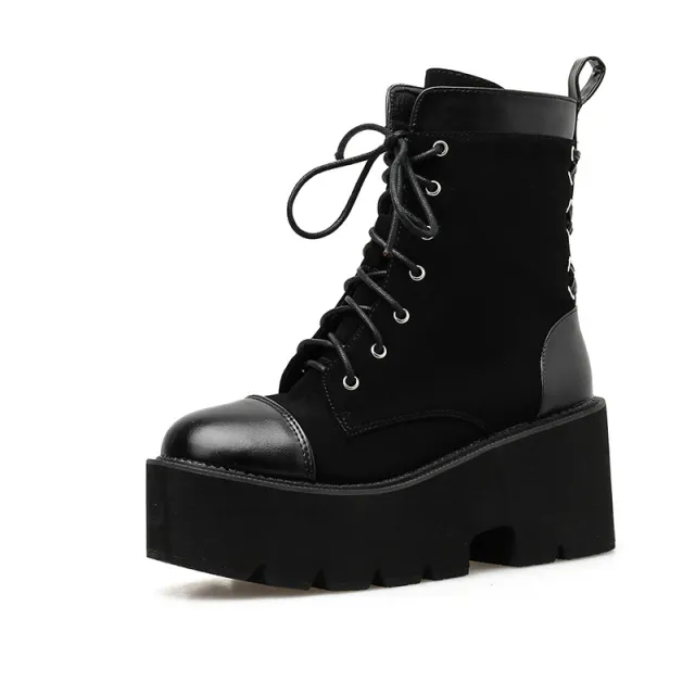 New short boots motorcycle short boots Black - Shop at LoveMi