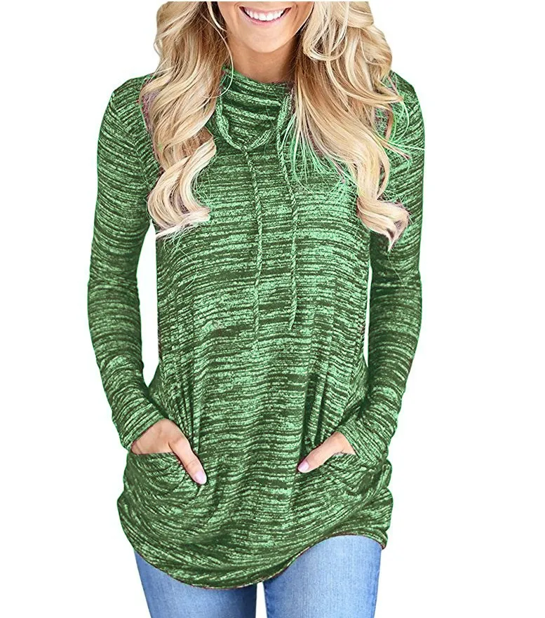 Loose sweatshirt with pockets and pile collar - Light Green