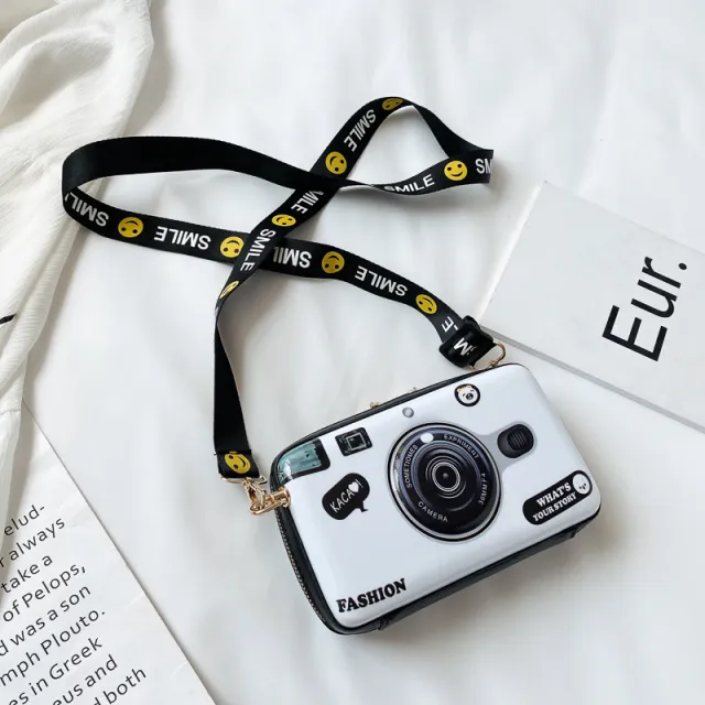Personalized camera shape children's messenger bag White - Shop at LoveMi