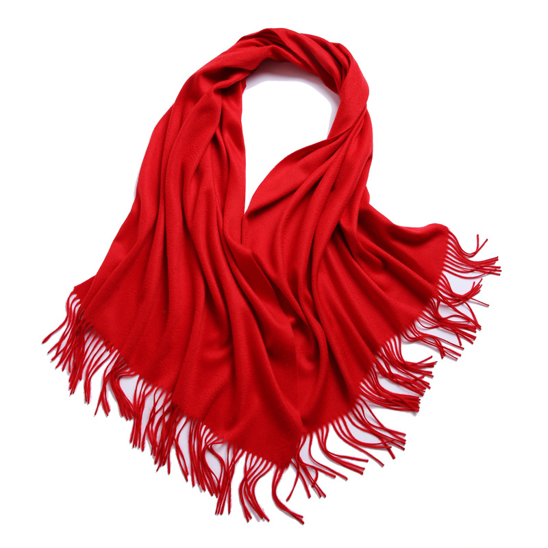 Wool solid color scarf