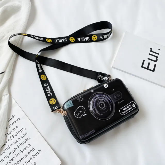 Personalized camera shape children's messenger bag Black - Shop at LoveMi