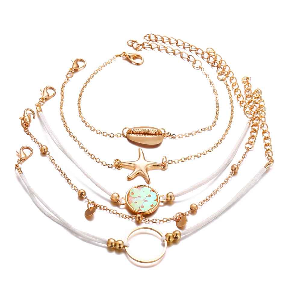 Simple ancient beach starfish shell bracelet