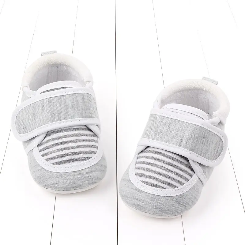 Cotton knit baby shoes striped toddler shoes
