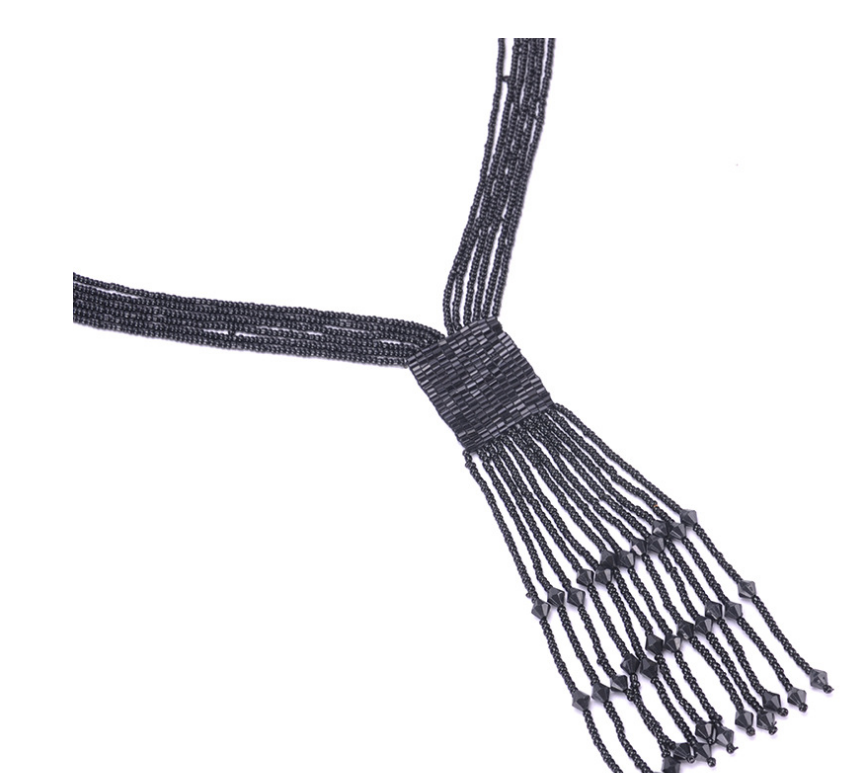 Bohemian long tassel necklace