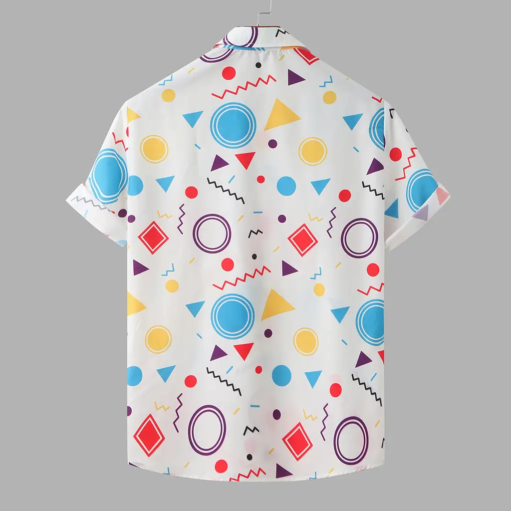 Floral shirt men's printed short sleeve popular lapel casual
