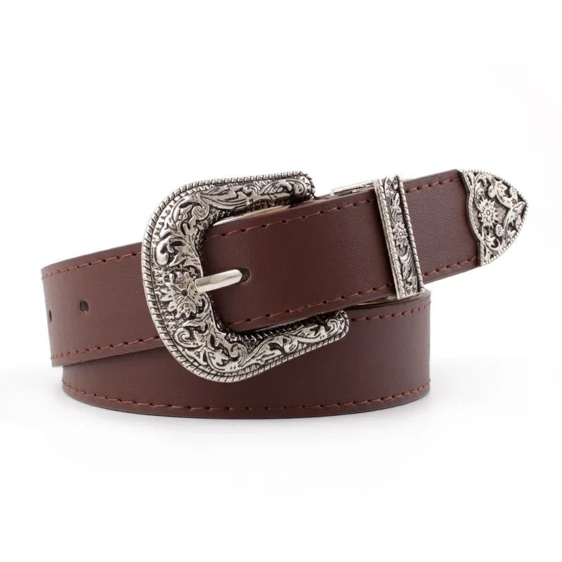 Pin buckle belt - Coffee