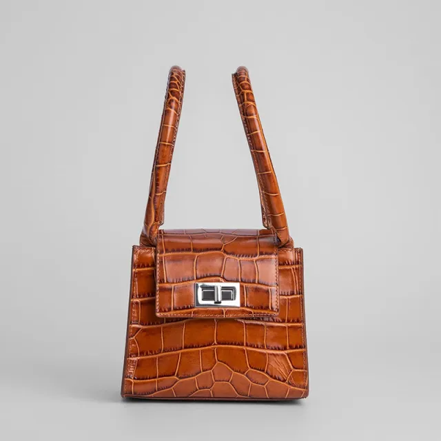 Crossbody one shoulder small square bag Khaki - Shop at LoveMi