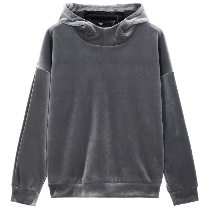 Popular logo jacket with thick velvet hood