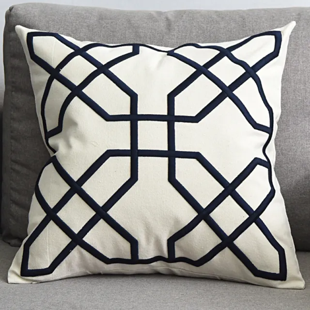 Cotton and linen geometric embroidered sofa pillowcase 16Style - Shop at LoveMi