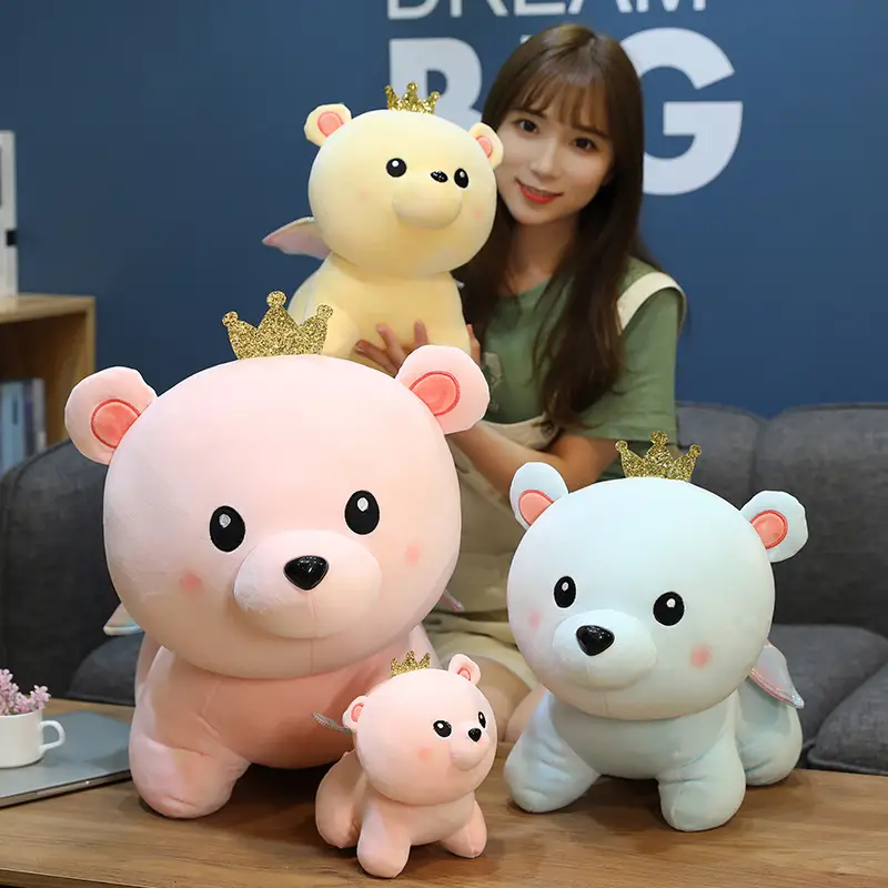 Cute angel bear doll girl plush cartoon toy
