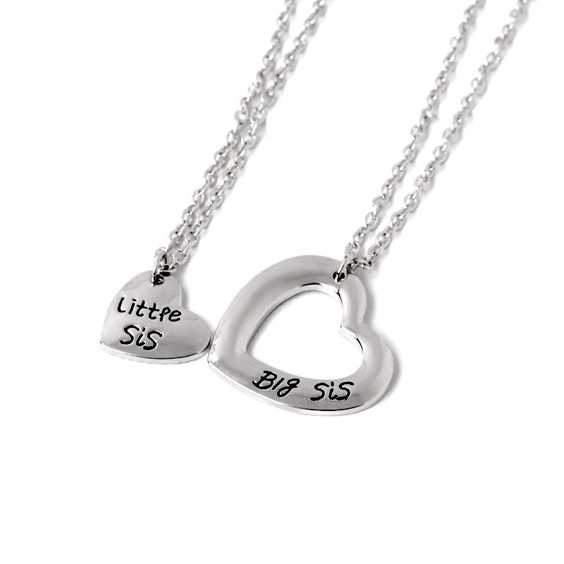 Love stitching pendant necklace