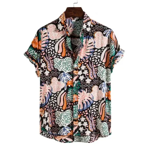 Hawaii Beach Flower Shirt Series High-quality Cotton Men's